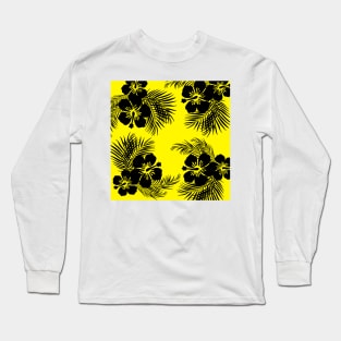 Tropical Hawaiian Pattern Long Sleeve T-Shirt